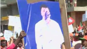 ಭೀಮಾನಾಯ್ಕ್ ವಿರುದ್ಧ ಹಗರಿಬೊಮ್ಮನಹಳ್ಳಿಯಲ್ಲಿ ಬೃಹತ್ ಪ್ರತಿಭಟನೆ