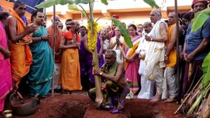 ಕೃಷ್ಣಾಪುರ ಮಠ ಪರ್ಯಾಯದ ಪೂರ್ವಭಾವಿ ಬಾಳೆ ಮುಹೂರ್ತ 