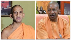 ಮಂಗಳೂರಿಗೆ ಯೋಗಿ ಆದಿತ್ಯನಾಥ್ ಭೇಟಿ; ರಾಮಮಂದಿರದ ಬಗ್ಗೆ ಪೇಜಾವರ ಶ್ರೀ ಜತೆ ಚರ್ಚೆ