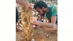 ಉಡುಪಿ; ಬಡಗುಬೆಟ್ಟುವಿನಲ್ಲಿ ಪುರಾತನ ವಿಷ್ಣುಮೂರ್ತಿ ಪತ್ತೆ 