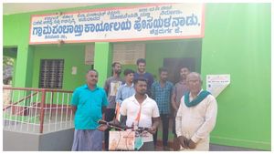 ಅಂಜನಾದ್ರಿಯಿಂದ ರಾಮ ಜನ್ಮಭೂಮಿಗೆ ಹಿರಿಯೂರು ಯುವಕನ ಸೈಕಲ್ ಜಾಥಾ