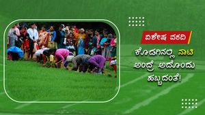 ಚಿತ್ರ ಸಹಿತ: ಕೊಡಗಿನಲ್ಲಿ ನಾಟಿ ಅಂದ್ರೆ ಅದೊಂದು ಹಬ್ಬದಂತೆ! 
