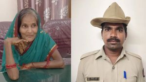 ವಿಡಿಯೋ: ರೈಲಿನಡಿ ಸಿಲುಕುತ್ತಿದ್ದ ಮಹಿಳೆ ರಕ್ಷಿಸಿದ ರೈಲ್ವೆ ಪೊಲೀಸರು