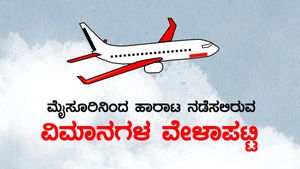 Infographics; ಮೈಸೂರಿನಿಂದ ಸಂಚರಿಸುವ ವಿಮಾನಗಳ ವೇಳಾಪಟ್ಟಿ 
