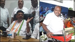 ಒಕ್ಕಲಿಗರು ಜೆಡಿಎಸ್‌ ಪರ ಎಂದ ಕುಮಾರಸ್ವಾಮಿಗೆ ಡಿಕೆ ಶಿವಕುಮಾರ್ ತಿರುಗೇಟು 