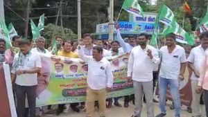ಕೆ. ಎನ್.ರಾಜಣ್ಣ ಹೇಳಿಕೆ ಖಂಡಿಸಿ ಜೆಡಿಎಸ್ ಕಾರ್ಯಕರ್ತರ ಪ್ರತಿಭಟನೆ