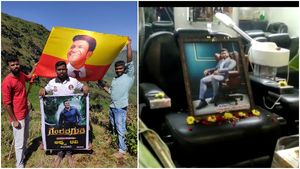  ಧಾರವಾಡ: ಲಕ್ಷ್ಮೀ ಪೂಜೆ ಜೊತೆಗೆ ಅಪ್ಪುಗೆ ವಿಶೇಷ ಪೂಜೆ ಸಲ್ಲಿಸಿದ ಅಭಿಮಾನಿ