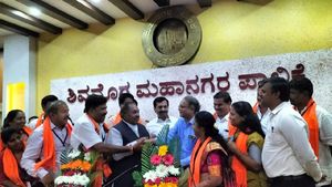 ಶಿವಮೊಗ್ಗ; ಬಿಜೆಪಿಗೆ ಮಹಾನಗರ ಪಾಲಿಕೆ ಅಧಿಕಾರ ನೂತನ ಮೇಯರ್ ಆಯ್ಕೆ