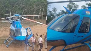  D.K.Shivakumar: ಮೂಡಿಗೆರೆಗೆ ಬಂದಿಳಿದ ಡಿ.ಕೆ.ಶಿವಕುಮಾರ್, ಹೆಲಿಕಾಪ್ಟರ್ ತಪಾಸಣೆ