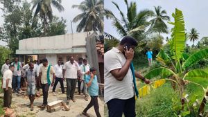  ವರುಣನ ರೌದ್ರಾವತಾರದಿಂದ ಮಂಡ್ಯ ಜಿಲ್ಲೆಯ ಹಲವೆಡೆ ಭತ್ತದ ಬೆಳೆ ನಾಶ,  ಸಂಕಷ್ಟಕ್ಕೆ ಸಿಲುಕಿದ ಅನ್ನದಾತ