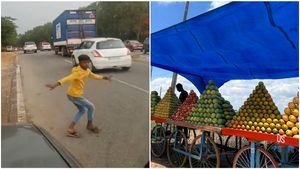  ಮಾವು ಮಾರಲು ಹೊಸ ಐಡಿಯಾ: ಮೈಸೂರು-ಮಡಿಕೇರಿ ರಸ್ತೆಯಲ್ಲಿ ಹುಡುಗನ ಸಖತ್ ಸ್ಟೆಪ್ಸ್