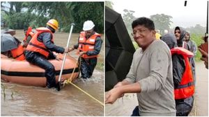 ಉಡುಪಿ: ರಾತ್ರೋರಾತ್ರಿ ಉಕ್ಕಿ ಹರಿದ ಇಂದ್ರಾಣಿ ನದಿ, ಸಂಕಷ್ಟದಲ್ಲಿದ್ದ ಕಾರ್ಮಿಕ ಕುಟುಂಬಗಳ ರಕ್ಷಣೆ