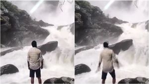ರೀಲ್ಸ್‌ ಮಾಡಲು ಹೋಗಿ ಜಲಪಾತಕ್ಕೆ ಬಿದ್ದು ಯುವಕ ಸಾವು: ದೃಶ್ಯ ಸೆರೆ