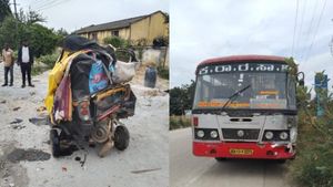  ಹಾಸನ- ಮೈಸೂರು ರಸ್ತೆಯಲ್ಲಿ KSRTC ಬಸ್‌ ಮತ್ತು ಆಟೋ ನಡುವೆ ಭೀಕರ ಅಪಘಾತ, ಓರ್ವ ಸಾವು, ಇಬ್ಬರಿಗೆ ಗಂಭೀರ ಗಾಯ