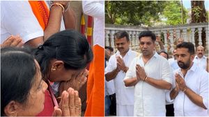 ಸೌಜನ್ಯ ಪ್ರಕರಣ: ತಪ್ಪಿತಸ್ಥರಿಗೆ ಶಿಕ್ಷೆಯಾಗಲಿ, ಅಣ್ಣಪ್ಪ ಸ್ವಾಮಿ ಮುಂದೆ ಎರಡೂ ಕಡೆಯವರಿಂದ ಪ್ರಾರ್ಥನೆ