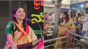 ಕಟೀಲು ದೇವಿಯ ದರ್ಶನ ಪಡೆದ ರಚಿತಾ ರಾಮ್: ಭ್ರಮರ ಇಂಚರ ನುಡಿಹಬ್ಬದಲ್ಲಿ ಡಿಂಪಲ್ ಕ್ವೀನ್ 