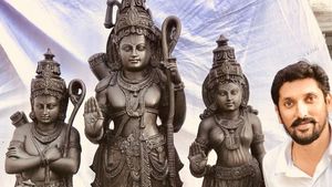 Ram Mandir; ಅರುಣ್ ಯೋಗಿರಾಜ್ ಕೆತ್ತನೆಯ ಮೂರ್ತಿ ಪ್ರತಿಷ್ಠಾಪನೆ 