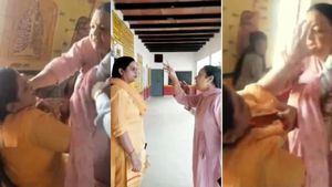 ತಡವಾಗಿ ಬಂದಿದ್ದಕ್ಕೆ ಶಿಕ್ಷಕಿಗೆ ಥಳಿಸಿದ ಶಾಲೆಯ ಪ್ರಾಂಶುಪಾಲರು- ವಿಡಿಯೋ ವೈರಲ್