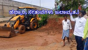  ದಾವಣಗೆರೆ ಜಿಲ್ಲೆಯ ಹಲವೆಡೆ ಮಳೆರಾಯನ ಆರ್ಭಟಕ್ಕೆ ಕೊಚ್ಚಿ ಹೋದ ಸೇತುವೆ, ರಸ್ತೆಗಳು 