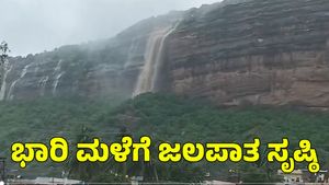  Waterfall: ಭಾರಿ ಮಳೆಗೆ ಏಕಾಏಕಿ ಸೃಷ್ಟಿಯಾಯ್ತು ಮನಮೋಹಕ ಜಲಪಾತ