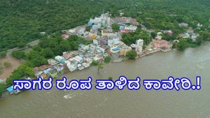  Hogenakkal Falls: ಕಾವೇರಿ ಆರ್ಭಟಕ್ಕೆ ಕಾಣದಂತೆ ಮಾಯವಾದ ಹೊಗೆನಕಲ್ ಜಲಪಾತ