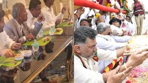 KRS Dam: ಕೆಆರ್‌ಎಸ್‌ ಜಲಾಶಯಕ್ಕೆ ಬಾಗಿನ ಅರ್ಪಣೆ ಕಾರ್ಯಕ್ರಮದಲ್ಲಿ ಬಾಡೂಟ ಆಯೋಜನೆ 