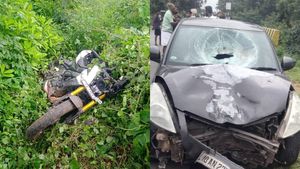 ಗುಂಡ್ಲುಪೇಟೆ: ಕಾರು ಡಿಕ್ಕಿಯಾಗಿ ಬೈಕ್‌ ಸವಾರ ಸಾವು: ಮೂತ್ರ ವಿಸರ್ಜನೆಗೆ ತೆರಳಿದ್ದ ಸ್ನೇಹಿತ ಪಾರು