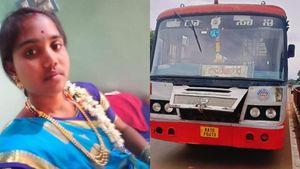  ಕೊಳ್ಳೇಗಾಲ: KSRTC ಬಸ್‌ ಡಿಕ್ಕಿಯಾಗಿ ಗರ್ಭಿಣಿ ಸಾವು