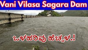  Vani Vilasa Sagara Dam: ಮಳೆ ಇಲ್ಲದಿದ್ರೂ ವಾಣಿ ವಿಲಾಸ ಜಲಾಶಯಕ್ಕೆ 1,039 ಕ್ಯೂಸೆಕ್ ಒಳಹರಿವು-ಈಗಿನ ನೀರಿನ ಮಟ್ಟ ಎಷ್ಟಿದೆ.? 