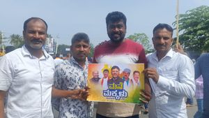 Channapatna Assembly bypoll results: ಸಿಪಿವೈಗೆ ಭಾರೀ ಗೆಲುವು, ರಾರಾಜಿಸುತ್ತಿದೆ 'ಮನೆ ಮಕ್ಕಳು' ಫೋಟೋ