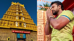  Darshan Thoogudeepa: ತಾಯಿ ಚಾಮುಂಡೇಶ್ವರಿಗೆ ಹರಕೆ ತೀರಿಸಿದ ನಟ ದರ್ಶನ್‌ ಕುಟುಂಬ