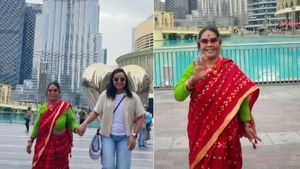 ದುಬೈನ ಬುರ್ಜ್ ಖಲೀಫಾ ಎದುರು ತಾಯಿಯ ಸಂಭ್ರಮ: ಅಮ್ಮನ ಆಸೆ ಈಡೇರಿಸಿದ ಮಗಳ Video Viral