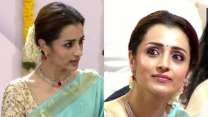 Actress Trisha: ವಿಜಯ್ ಸಿಎಂ ಪದಗ್ರಹಣದಲ್ಲಿ ನಟಿ ತ್ರಿಶಾ ಹೈಲೈಟ್: ಸಾಂಪ್ರದಾಯಿಕ ಲುಕ್‌ಗೆ ಫ್ಯಾನ್ಸ್ ಫಿದಾ