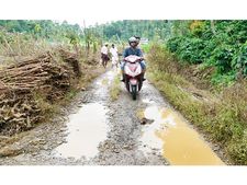 റിസോര്‍ട്ട് നിര്‍മ്മാണത്തിന് സാധനസാമഗ്രികള്‍ കൊണ്ടുപോയ റോഡ് ചെളികുളമായി; പ്രതിഷേധവുമായി പ്രദേശവാസികള്‍