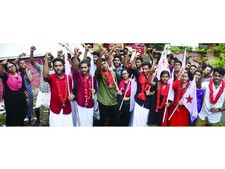തൃശൂര്‍ സെന്റ്‌തോമസില്‍  എസ്എഫ്ഐക്ക് വിജയം