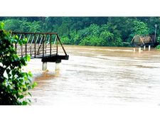 ദുരന്തം വിതച്ച് മഴ;  മലപ്പുറത്തെ 2 പഞ്ചായത്തുകളെ ബന്ധിപ്പിക്കുന്ന തൂക്കുപാലം മഴയില്‍ തകര്‍ന്നുവീണു