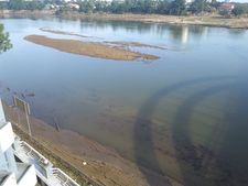 ജലനിരപ്പുതാഴുന്നു; ജനങ്ങൾആശങ്കയിൽ, ആലുവ പുഴ കാൽനടയായി മുറിച്ചു കടക്കാം