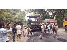 കുതിരാനില്‍ ടാറിങ് നിലച്ചു: ദേശീയപാത അതോറിറ്റിയുടെ ചാലക്കുടിയിലെ പ്ലാന്റ് തകരാറില്‍