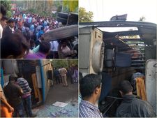 വയനാട്ടിൽ സ്വകാര്യ ബസ്  നിയന്ത്രണം വിട്ട് മറിഞ്ഞു; മുപ്പതിലധികം പേർക്ക് പരിക്ക്