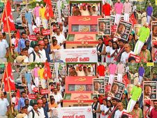തിരഞ്ഞെടുപ്പ് പ്രചരണത്തിന് രാജീവിനൊപ്പം മക്കളും;  ആവേശം പടര്‍ത്തി റോഡ് ഷോ, ഭൂരിപക്ഷം കിട്ടുന്നതെത്രയായാലും അത്രയും മരങ്ങള്‍ നടുമെന്ന് രാജീവ്