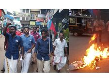 എല്‍ഡിഎഫ് സ്ഥാനാര്‍ഥിയുടെ കോലംകത്തിച്ച് സിപിഐ, എടപ്പാളിലും തിരൂരങ്ങാടിയിലും പിവി അന്‍വറിന്റെ കോലംകത്തിച്ചു