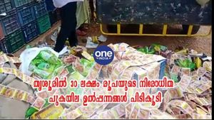  തൃശ്ശൂരിൽ നിന്ന് 30 ലക്ഷം രൂപയുടെ പുകയില ഉത്പന്നങ്ങൾ പിടികൂടി