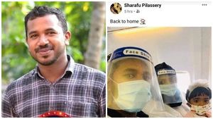 'തിരികെ വീട്ടിലേക്ക്'... കരിപ്പൂർ വിമാനത്തിൽ നിന്ന് ഷറഫുവിന്റെ പോസ്റ്റ്, കണ്ണീരോടെ സൈബർ ലോകം