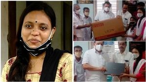 ശ്രീനിത്യക്ക് ലാപ്ടോപ്പ് കോണ്‍ഗ്രസ് നല്‍കി; തൊഴിലുറപ്പിലൂടെ കിട്ടിയ പണം വേറൊരു വിദ്യാര്‍ത്ഥിക്ക്