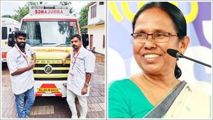 കോവിഡ് ബാധിച്ച യുവതിക്ക് 108 ആംബുലന്‍സിനുള്ളില്‍ സുഖപ്രസവം, ജീവനക്കാരെ അഭിനന്ദിച്ച് ആരോഗ്യമന്ത്രി