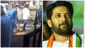 മാസ്കില്ലാതെ വോട്ട് തേടി നിരീക്ഷണത്തിലുളളവരുടെ വീട്ടിൽ, എംഎൽഎയെ ഇറക്കി വിട്ട് കോൺഗ്രസ് അനുഭാവി