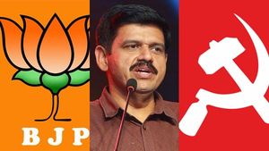 പാലക്കാട് കൂറ്റൻ വിജയവുമായി ബിജെപി; കേരളത്തിലെ ഗുജറാത്തെന്ന് സന്ദീപ് വാര്യർ.. രണ്ടക്കം തികയ്ക്കാനാകാതെ എൽഡിഎഫ്