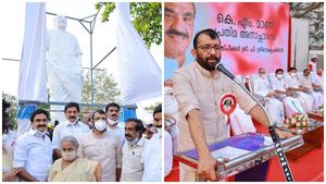 പാലായിൽ കെഎം മാണിയുടെ പൂർണകായ പ്രതിമ, വൈകാരിക മുഹൂർത്തമെന്ന് ജോസ് കെ മാണി