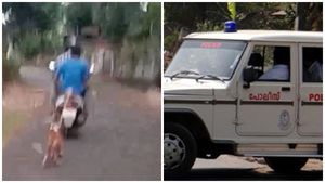 വളര്‍ത്തുനായയെ ബൈക്കില്‍ കെട്ടിവലിച്ച് ക്രൂരത; പ്രതി അറസ്റ്റില്‍, ചുമത്തിയത് നിസാര വകുപ്പുകള്‍