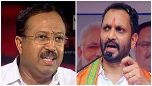 മുരളീധരനെ നിര്‍ത്തിപ്പൊരിച്ച് ബിജെപി നേതാക്കള്‍; ഇറങ്ങിപ്പോയതിന് കാരണം ഇങ്ങനെ... സുരേന്ദ്രനെ മാറ്റില്ല